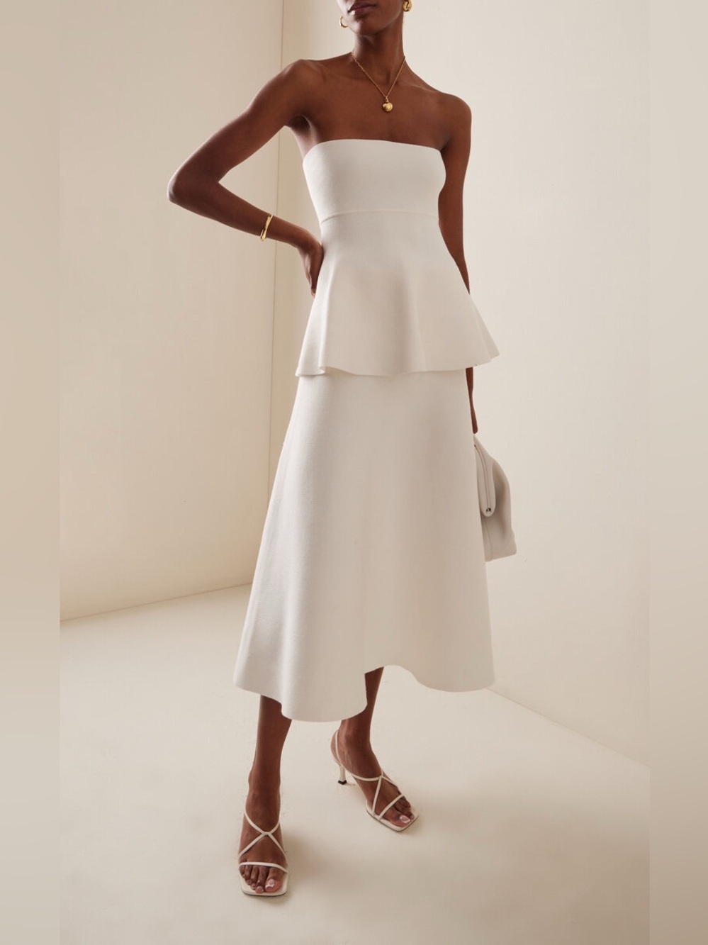 The Frankie Shop Agathe Knit Peplum Top